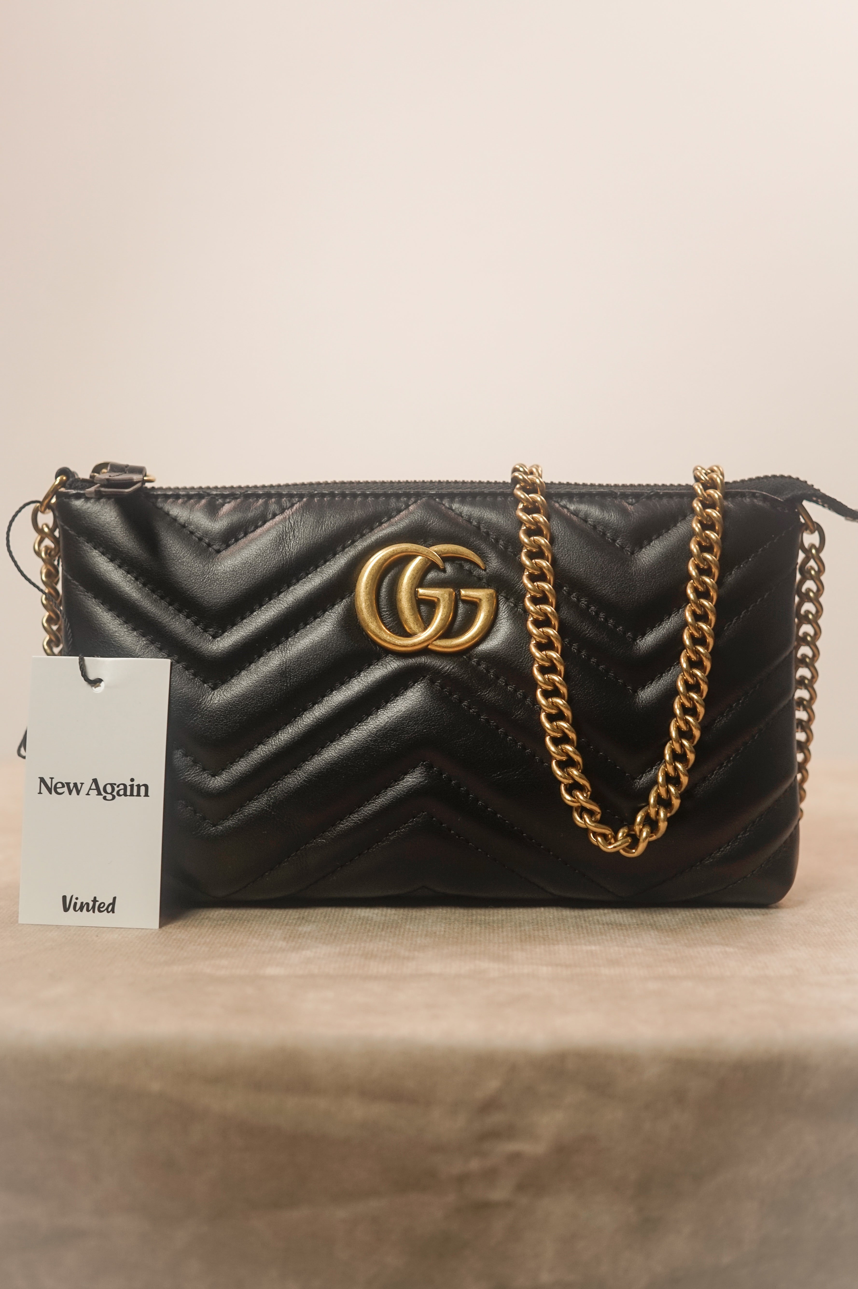 Gucci Tasche GG Marmont Zip Leder Umhängetasche