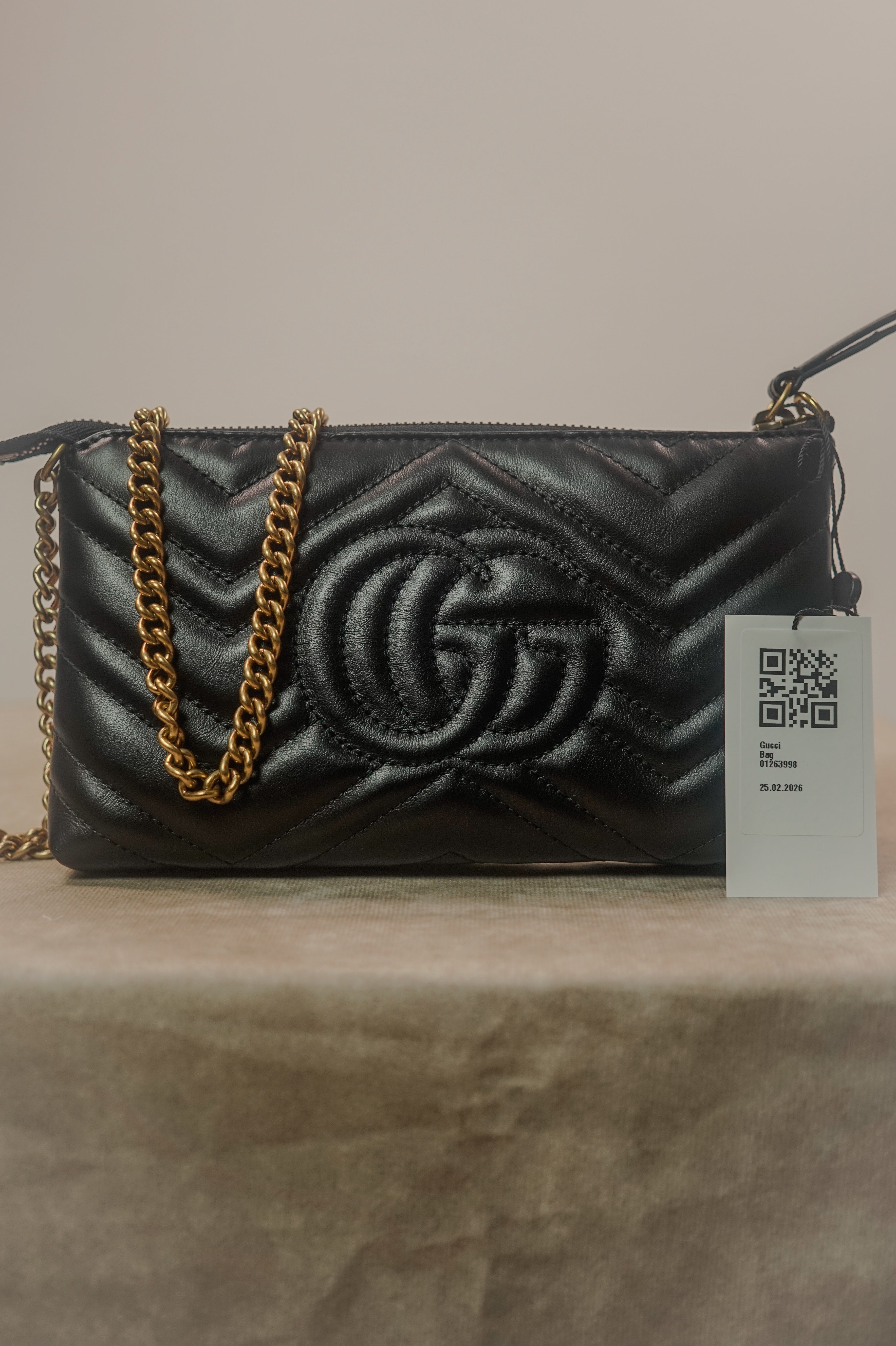 Gucci Tasche GG Marmont Zip Leder Umhängetasche