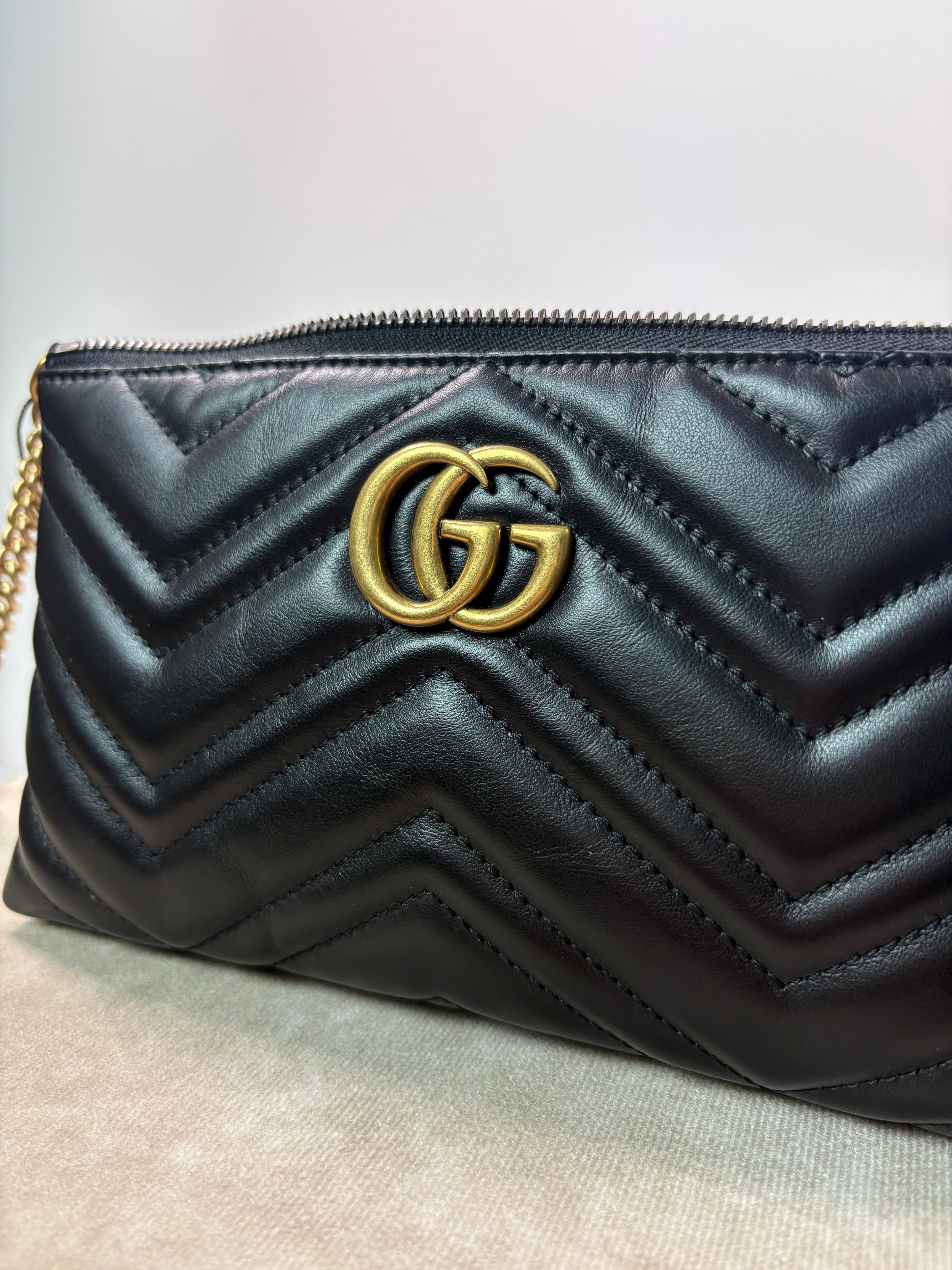 Gucci Tasche GG Marmont Zip Leder Umhängetasche