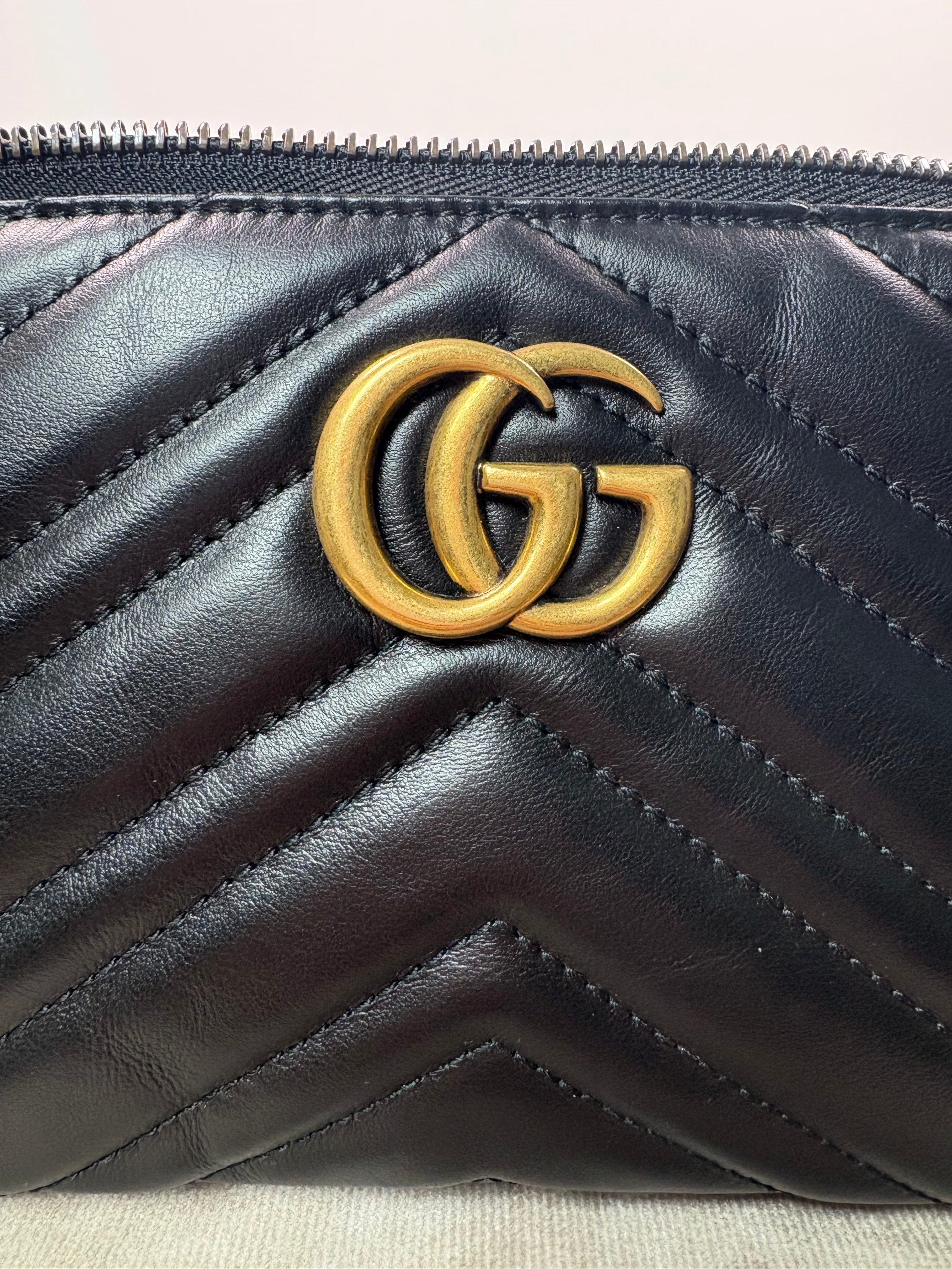 Gucci Tasche GG Marmont Zip Leder Umhängetasche